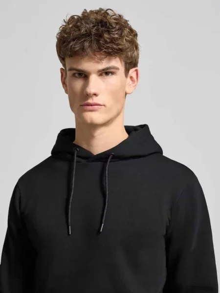 Bluza z kapturem o kroju regular fit z mieszanki bawełny model ‘CERES’ Only & Sons czarna