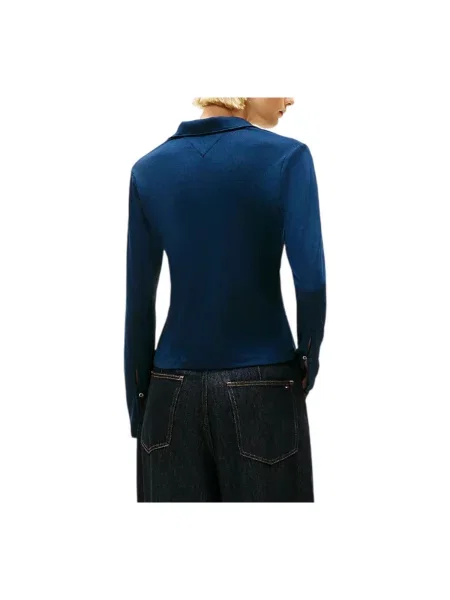 Tricou cu mânecă lungă Tommy Hilfiger albastru