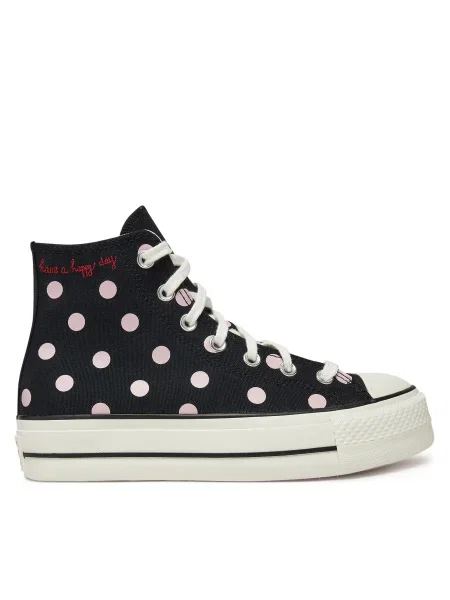 Tornacipő Converse Chuck Taylor All Star Lift Platform Polka Dots fekete