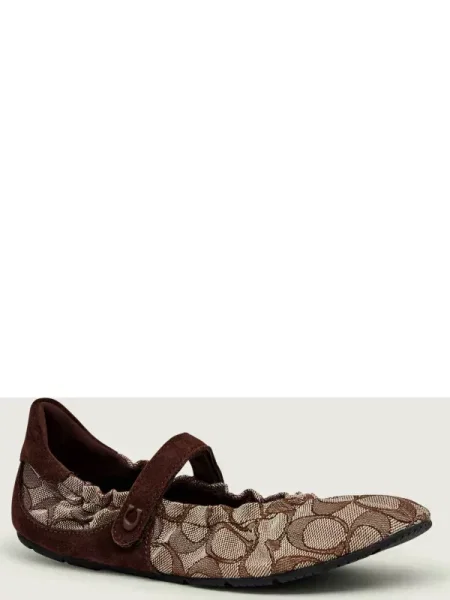 Coach Balerini Mary Jane | piele întoarsă maro