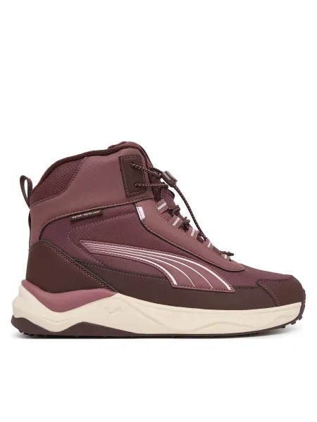 Šnurovacia obuv Puma Evolve Boot JR Bordová