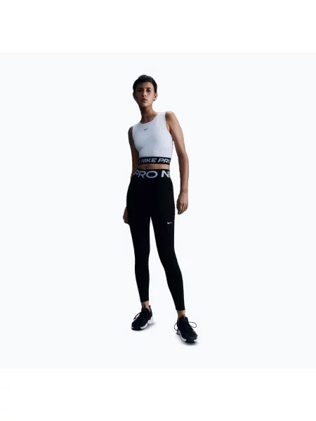 Tricou de antrenament pentru femei Nike Pro Dri-Fit white/black alb
