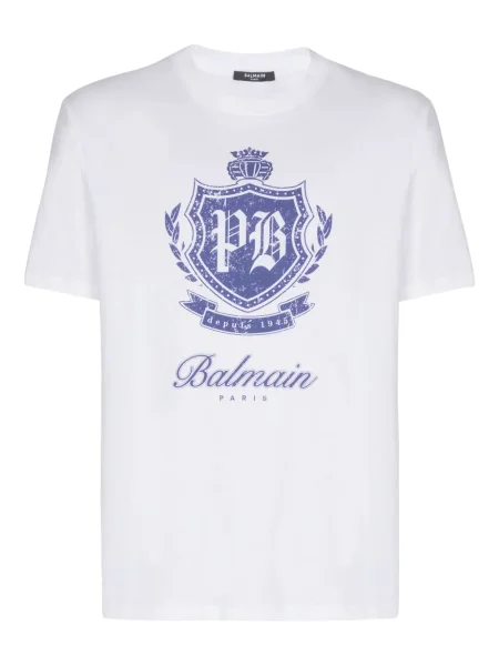 Tricou Balmain cu imagine alb