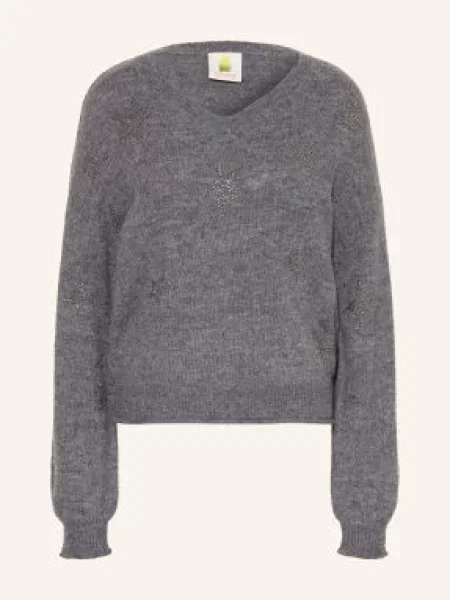 Princess Goes Hollywood Sweter Z Kamieniami Ozdobnymi grau szary