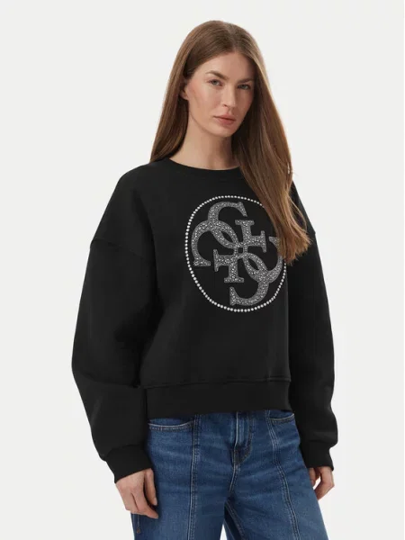 GUESS Sweater majica crna