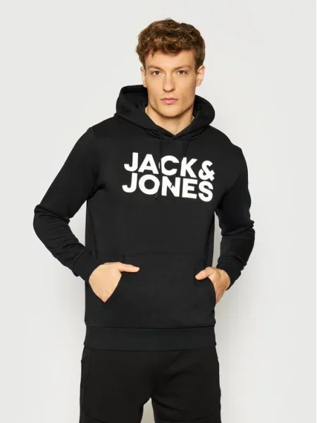 Jack&Jones Majica dugih rukava Corp Logo crna