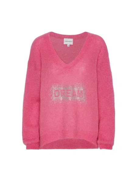 Sweter American Dreams wełniany różowy