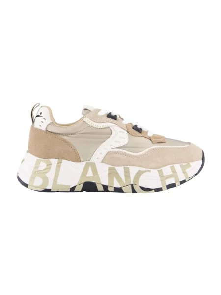 Sneakersy Voile Blanche skórzane beżowe