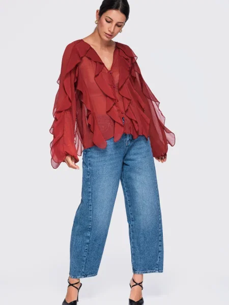 Ombre Bluza hrđavo crvena