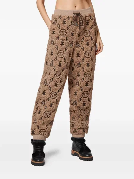 Bėgimas kelnės Philipp Plein ruda