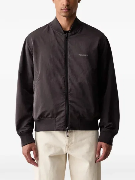 Geacă bomber Armani Exchange cu autograf albastru