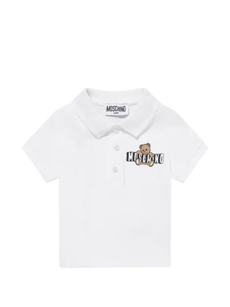 Koszulka polo dziecięca Moschino biała