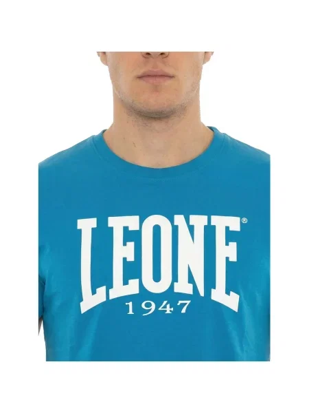 Kratak majica Leone 1947 kratki rukavi s autogramom plava