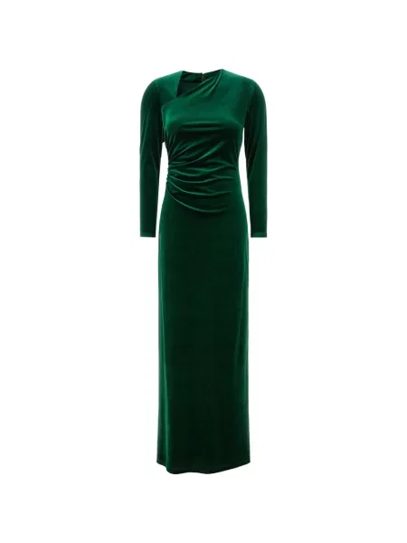 Rochie maxi Lauren Ralph Lauren cu volane asimetrică verde