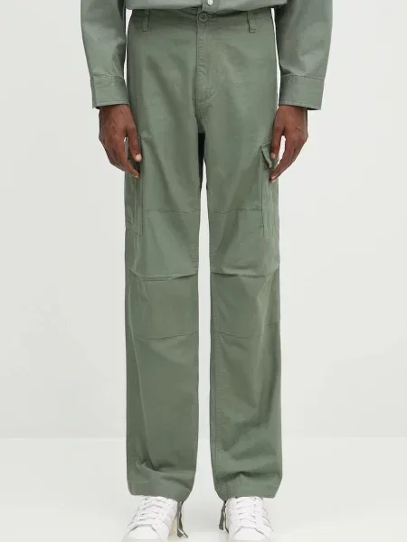 Carhartt WIP pantaloni de Aviation Pant cu fason cargo verde