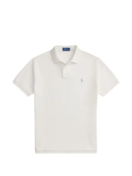 Λινό ριγέ polo Polo Ralph Lauren με κέντημα πράσινο