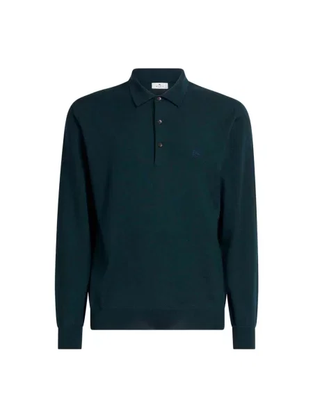 Sweter Etro wełniany z długim rękawem zielony