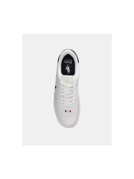 Boty Polo Ralph Lauren MASTR CT RIB-SNEAKERS-LOW TOP LACE bílé