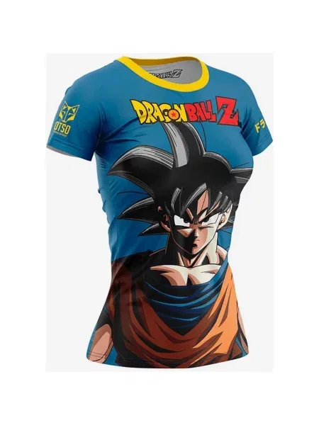 Koszulka damska Otso Dragon Ball z krótkim rękawem ciemnoniebieska pomarańczowa XS niebieska