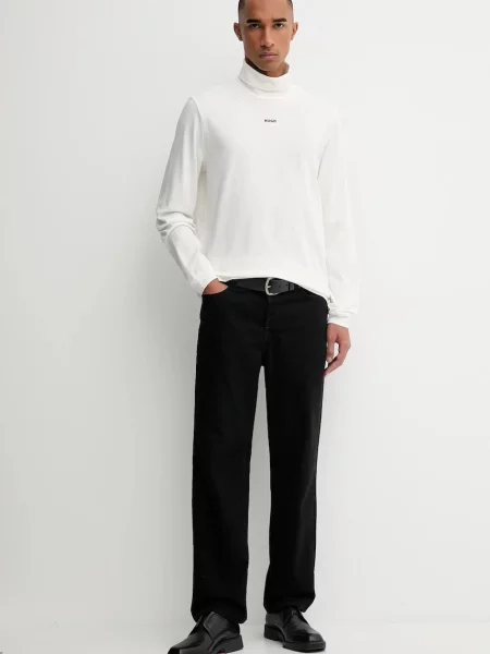 Tricou cu mânecă lungă Hugo alb