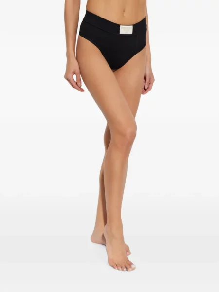 Chiloți tanga Palm Angels cu talie înaltă negru