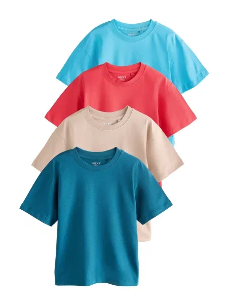 Next Tricou / azur / verde petrol / roșu bej