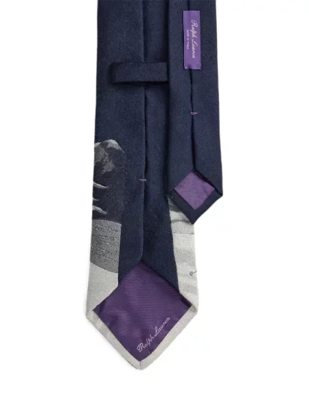 Jacquard kravata Ralph Lauren Purple Label plava