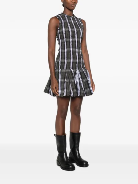 Rochie mini Patou în carouri gri
