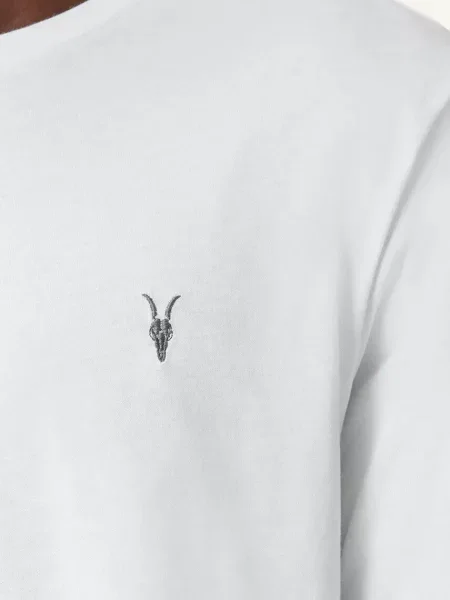 AllSaints longsleeve BRACE gładki biały