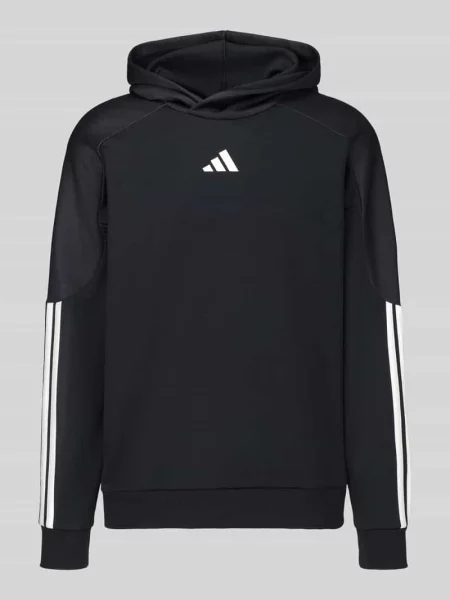 Bluza z kapturem z napisem z logo z tyłu Adidas Sportswear czarna