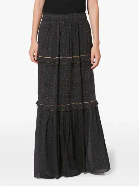Fusta maxi Marant Etoile cu volane negru