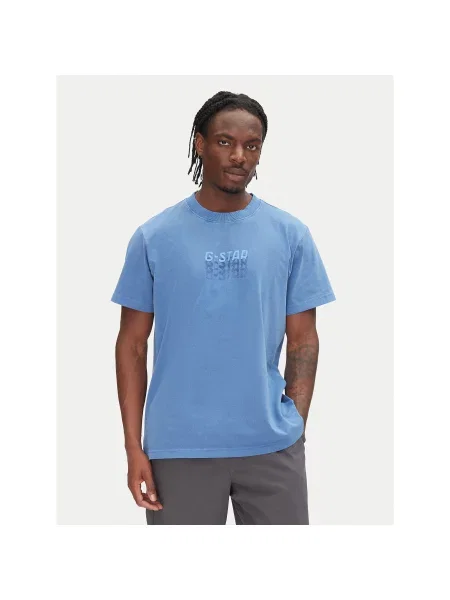 G-Star Raw T-Shirt Multi Logo Loose Fit μπλε
