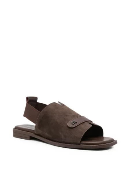 Sandale Sergio Moretti Firenze slingback cu autograf maro