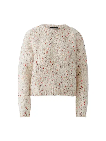 Dzianinowy sweter Oui beżowy