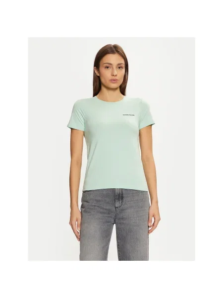 Guess Jeans Póló Regular Fit zöld