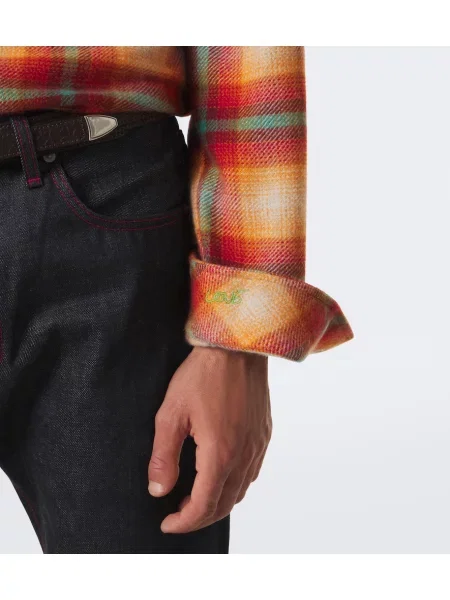 Cămașă God's True Cashmere din cașmir în carouri