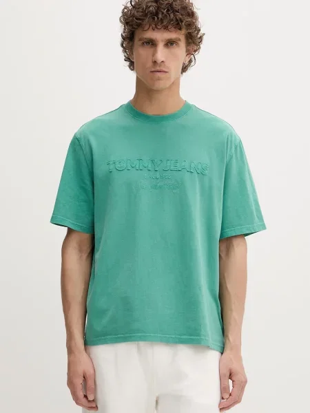 Tommy Jeans basic tričko zelené