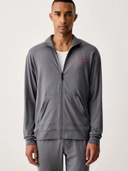 HUGO hanorac de loungewear pentru bărbați din cu Laze Zip Jacket gri