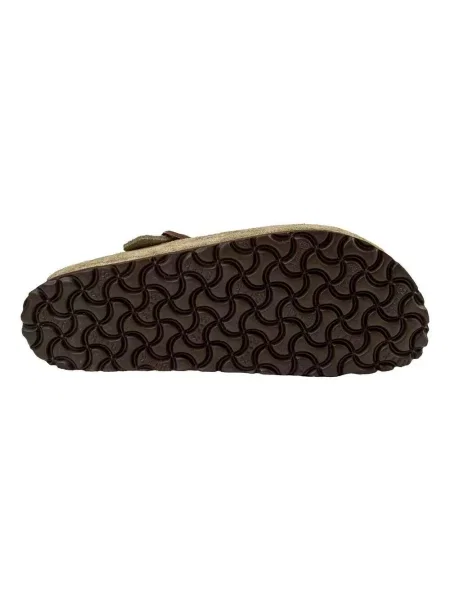 Klapki Birkenstock zamszowe beżowe
