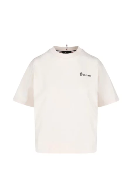 Tricou Moncler Grenoble cu imagine alb