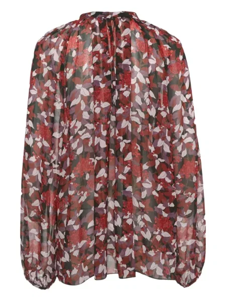 Bluză Giamba cu model floral cu imagine roșu