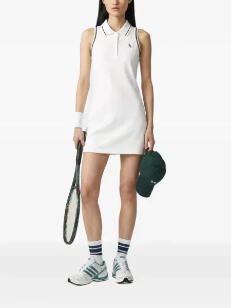 Αμάνικη με κολάρο μίνι φόρεμα Sporty & Rich λευκό