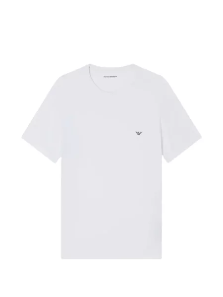 Tricou Emporio Armani cu decolteu rotund alb