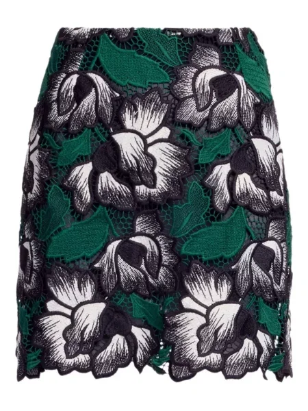 Fusta mini Elie Saab cu model floral negru