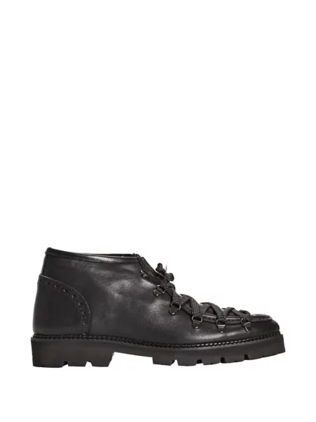 Botine Roberto Pepe Luxury cu șireturi din dantelă negru