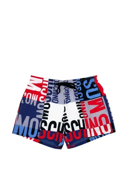 Slip de baie Moschino cu imagine cu cordon alb