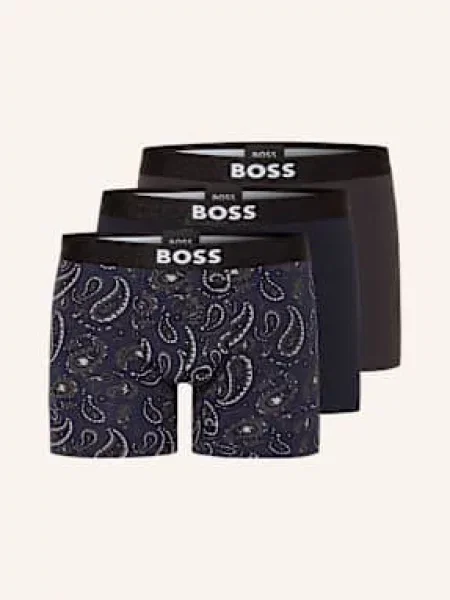 Boss Boxerky One 3 Kusy V Balení tmavě šedá/ tmavě modrá šedá