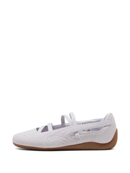 Balerini Puma din piele de căprioară violet