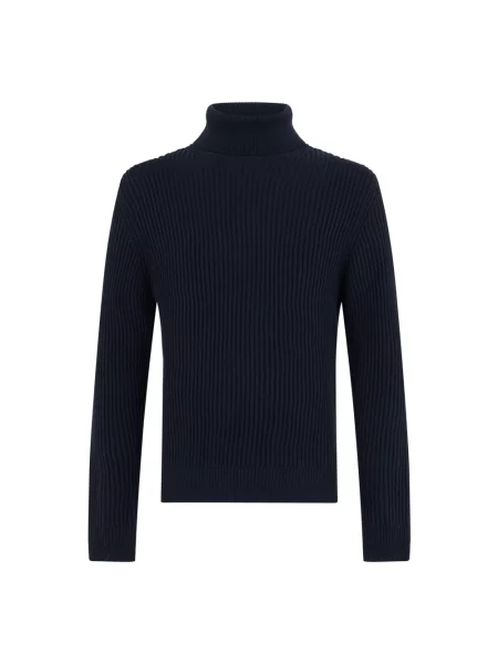 Sweter z golfem Slowear wełniany do golfa niebieski