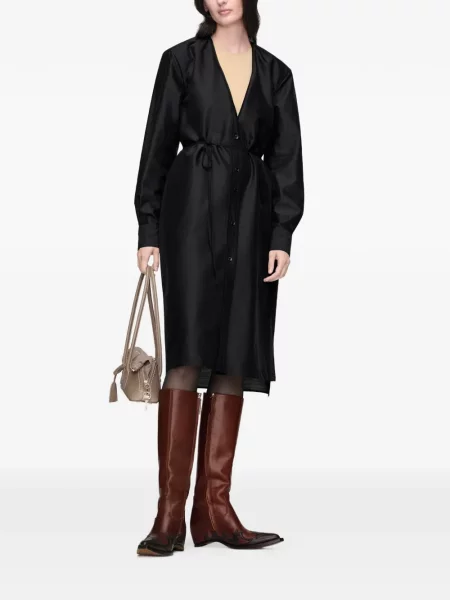Gulerat rochie midi Maison Margiela negru